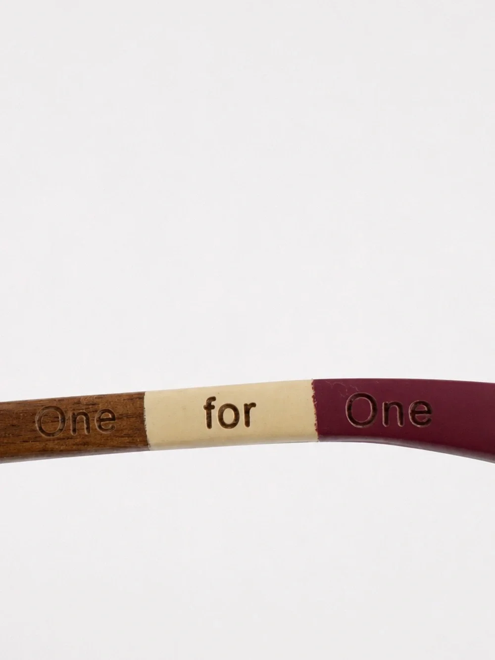 TOMS One for One Aviator Sunglasses Purple Gradient Wood Arms